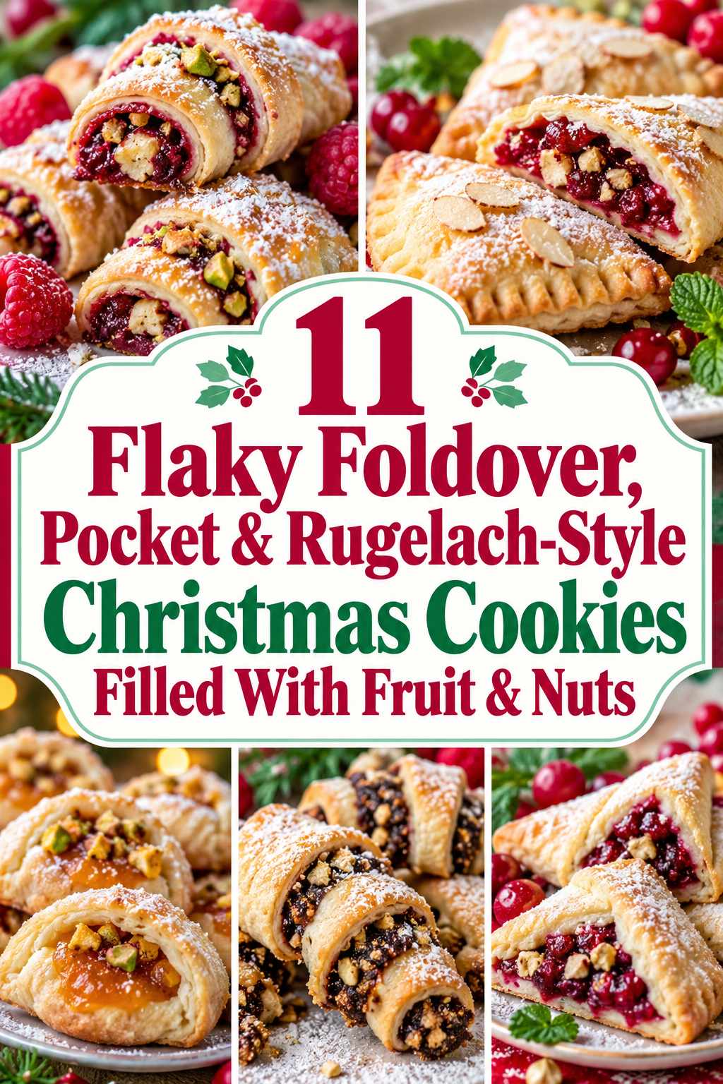 11 Flaky Foldover, Pocket & Rugelach-Style Christmas Cookies Filled With Fruit & Nuts