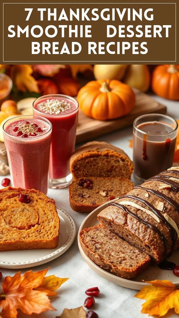 7 Thanksgiving Smoothie & Dessert Bread Recipes