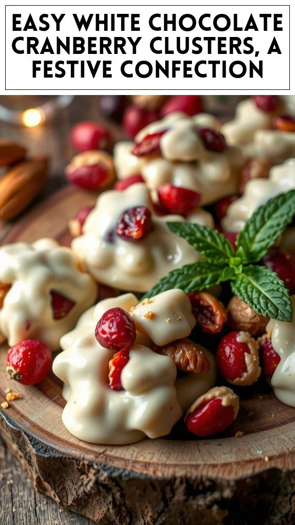 Easy White Chocolate Cranberry Clusters, a Festive Confection