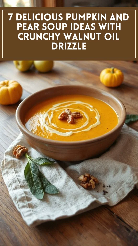 7 Delicious Pumpkin and Pear Soup Ideas With Crunchy Walnut Oil Drizzle