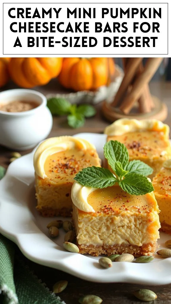 Creamy Mini Pumpkin Cheesecake Bars for a Bite-Sized Dessert