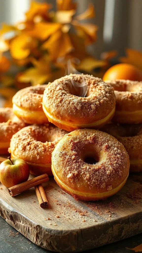 delicious autumn apple donuts