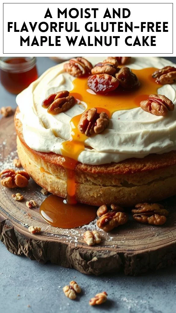 A Moist and Flavorful Gluten-Free Maple Walnut Cake