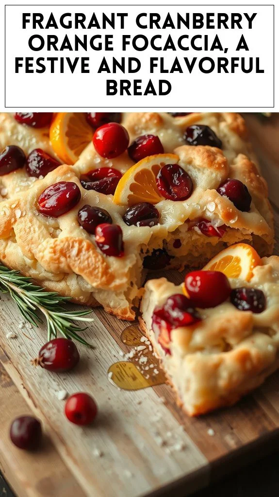 Fragrant Cranberry Orange Focaccia, a Festive and Flavorful Bread