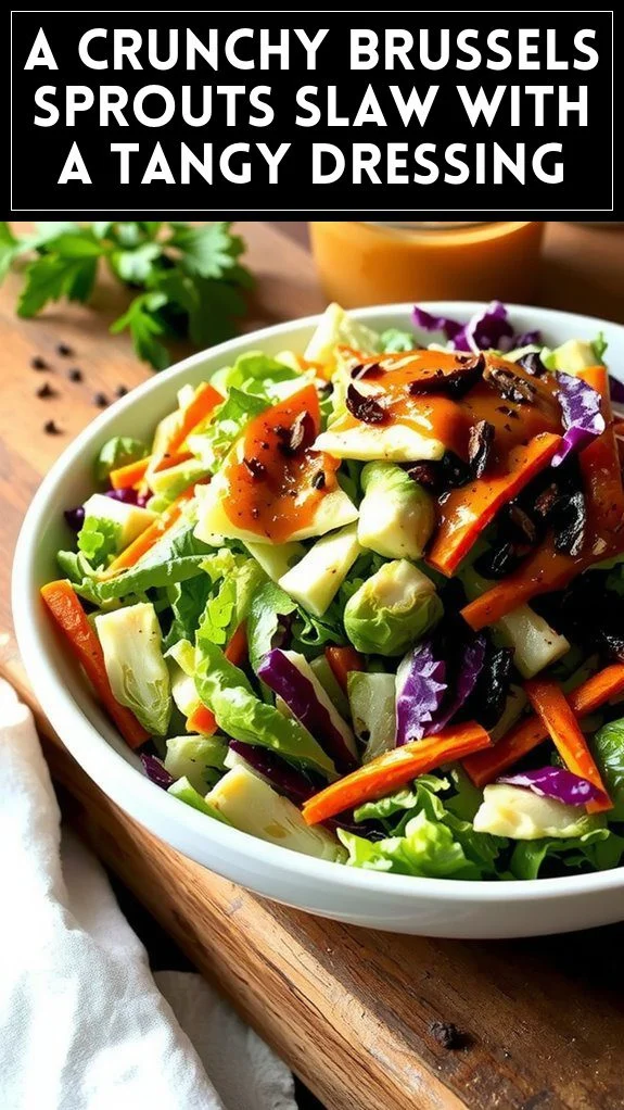 A Crunchy Brussels Sprouts Slaw With a Tangy Dressing