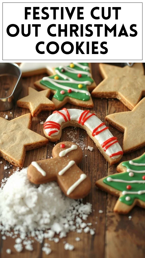Festive Cut Out Christmas Cookies