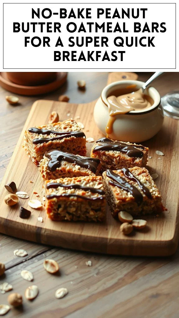 No-Bake Peanut Butter Oatmeal Bars for a Super Quick Breakfast