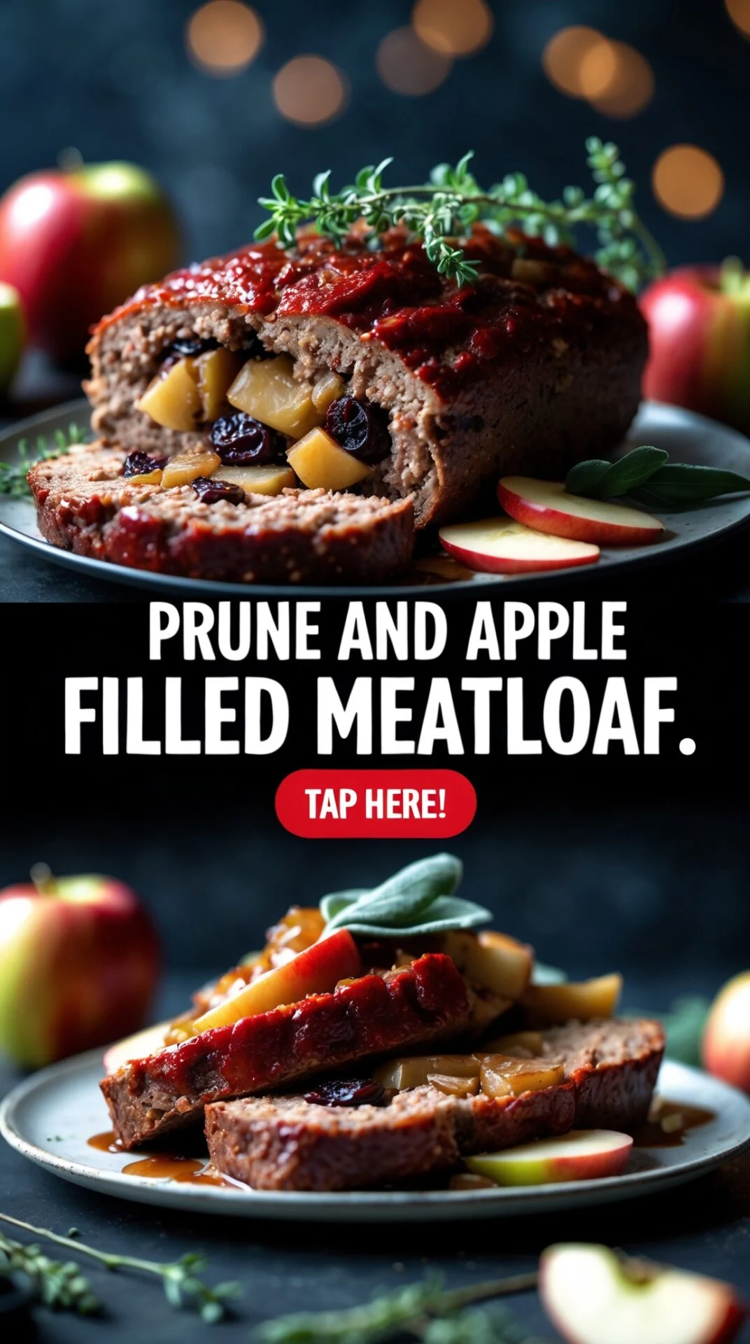 Prune and Apple Filled Meatloaf – Unexpected Fruity Surprise