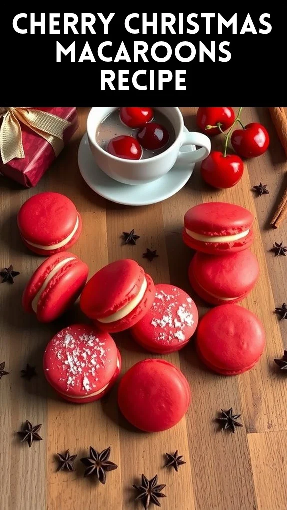 Cherry Christmas Macaroons Recipe