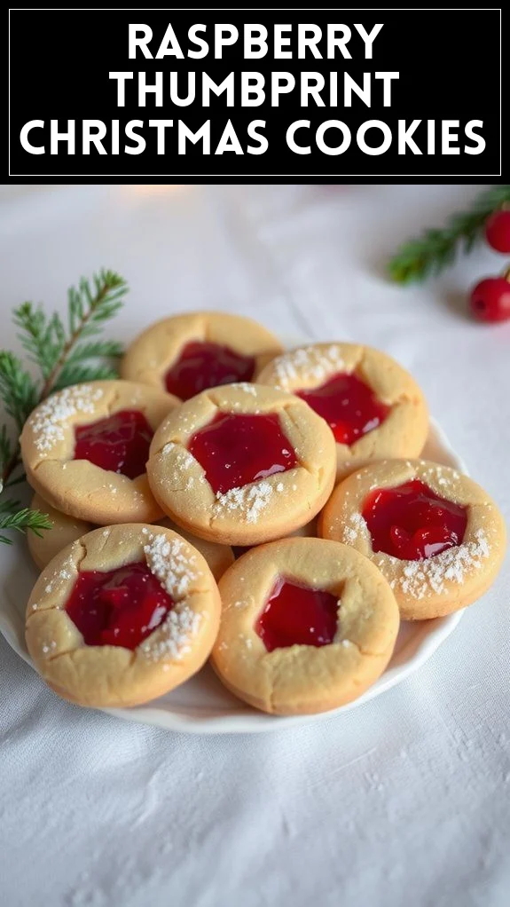 Raspberry Thumbprint Christmas Cookies