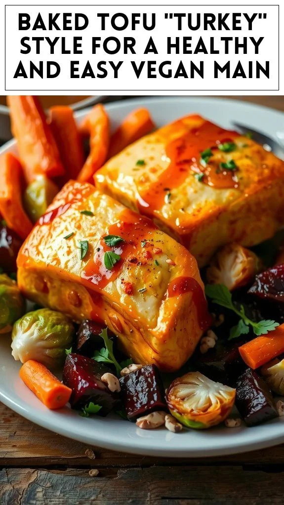 Baked Tofu "Turkey" Style for a Healthy and Easy Vegan Main