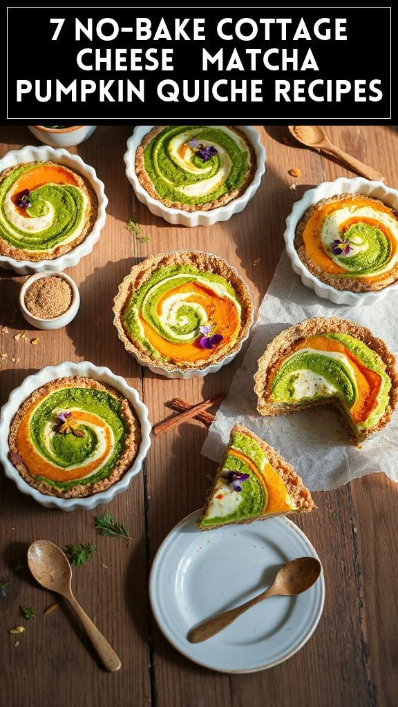 7 No-Bake Cottage Cheese & Matcha Pumpkin Quiche Recipes