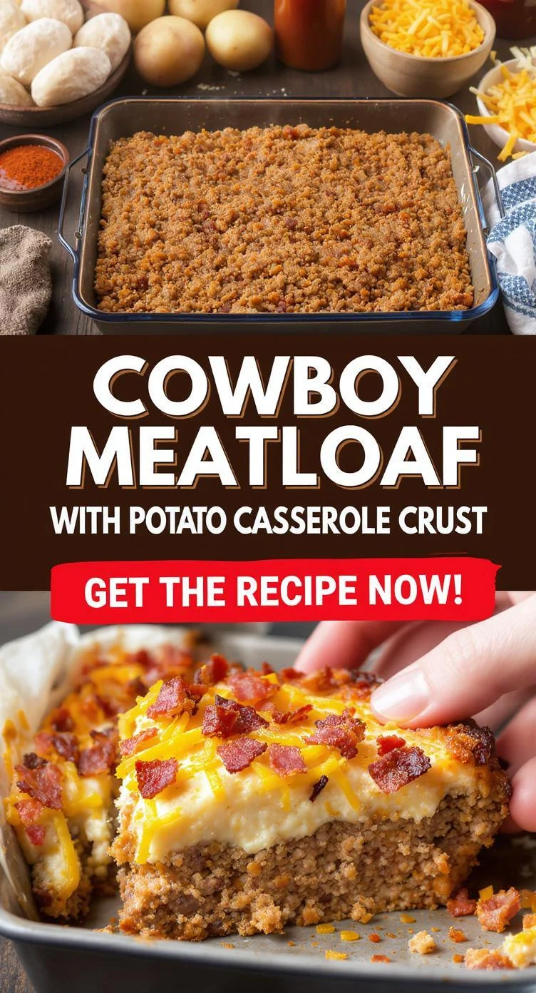 Cowboy Meatloaf With Potato Casserole Crust – Ranch-Style Hearty