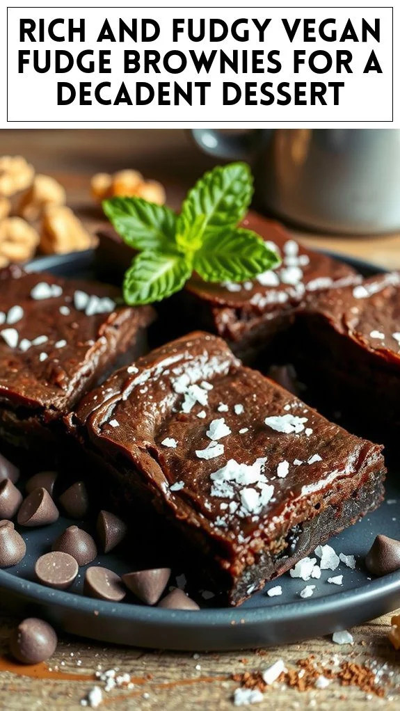 Rich and Fudgy Vegan Fudge Brownies for a Decadent Dessert