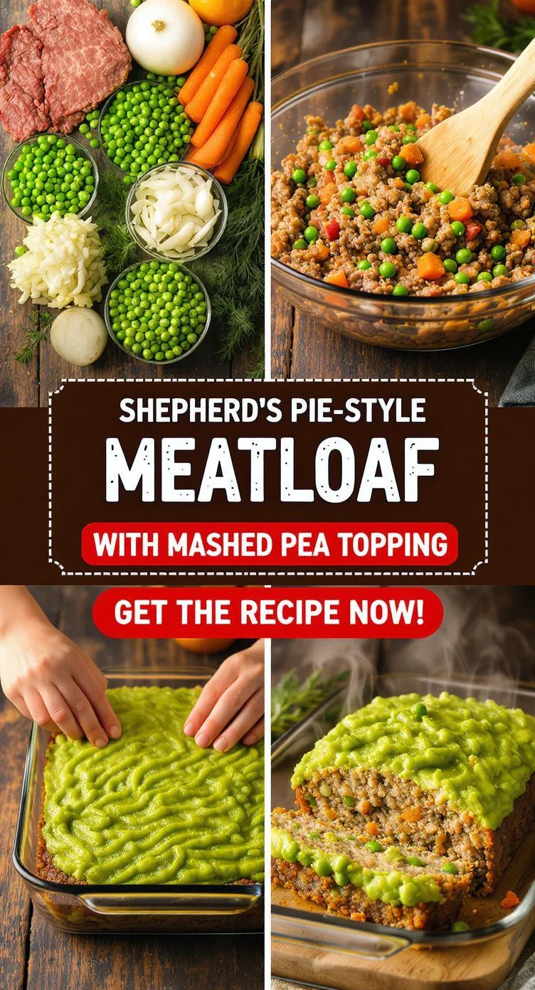 Shepherd’S Pie-Style Meatloaf With Mashed Pea Topping – Hybrid Comfort
