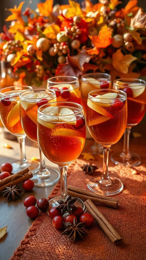 festive bourbon apple sangria