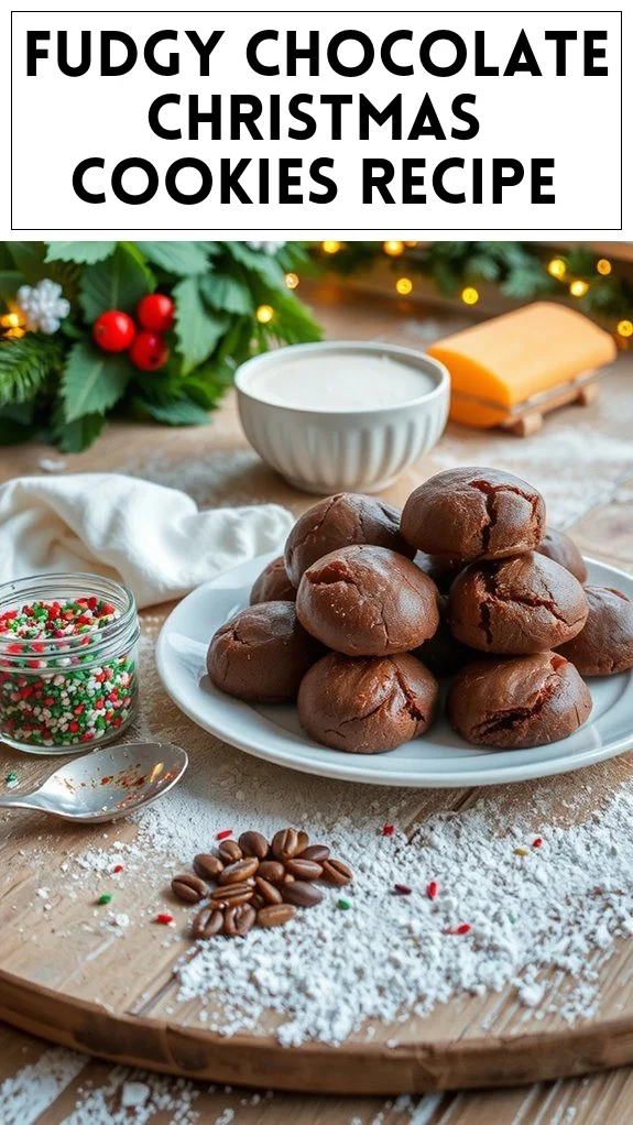 Fudgy Chocolate Christmas Cookies Recipe