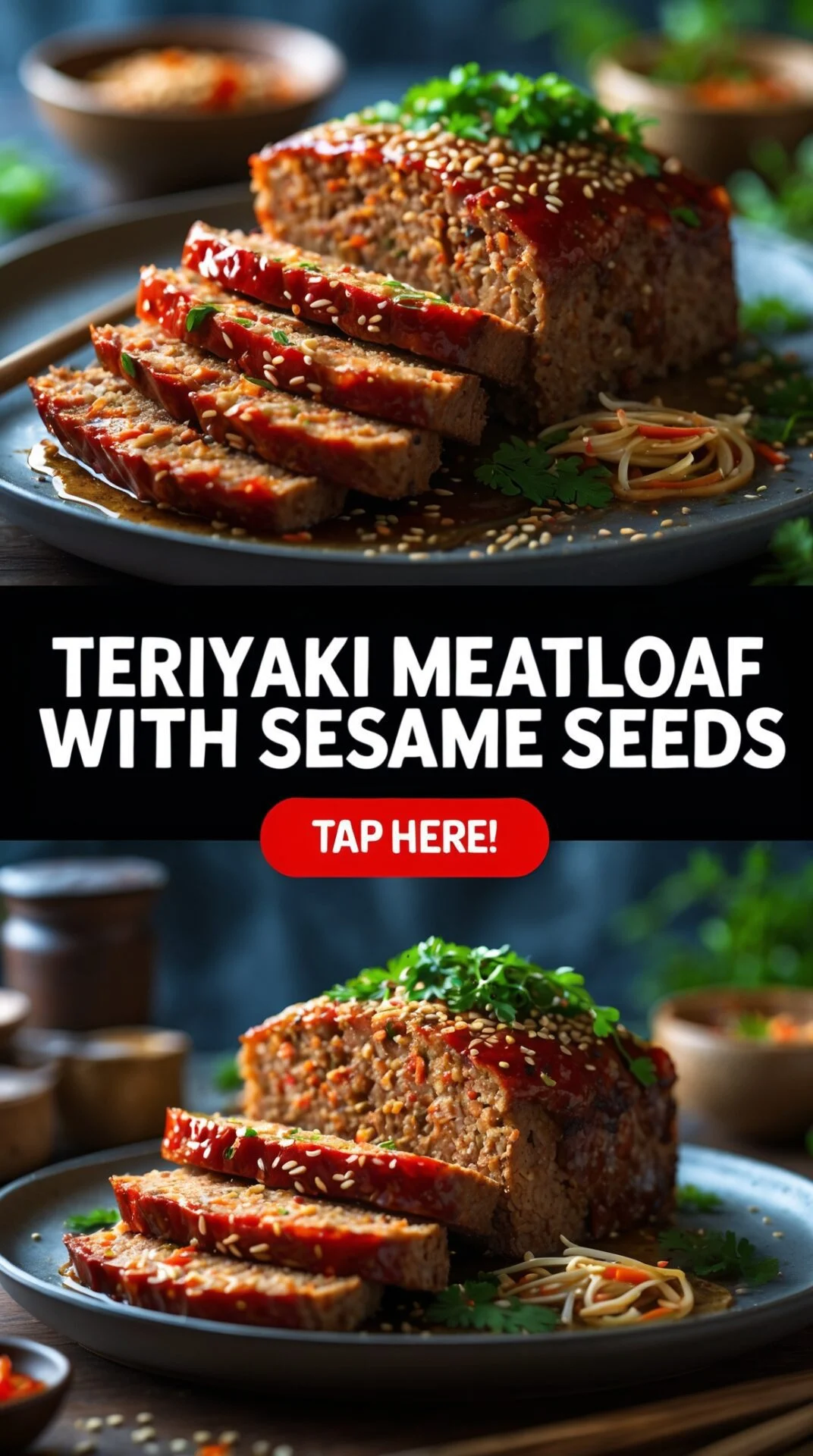 Teriyaki Meatloaf With Sesame Seeds – Japanese Comfort Fusion