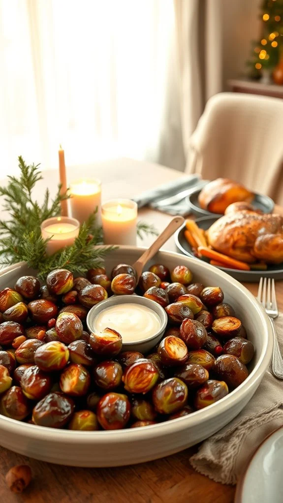maple glazed brussels sprouts