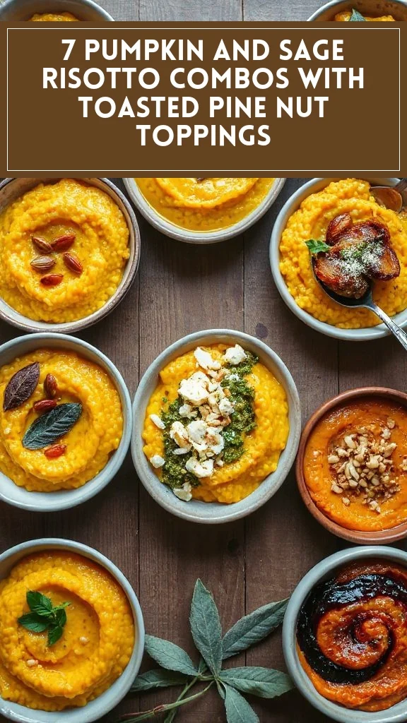 7 Pumpkin and Sage Risotto Combos With Toasted Pine Nut Toppings