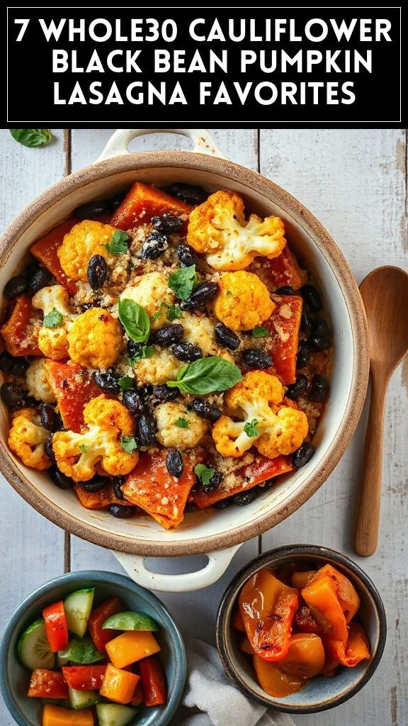 7 Whole30 Cauliflower & Black Bean Pumpkin Lasagna Favorites