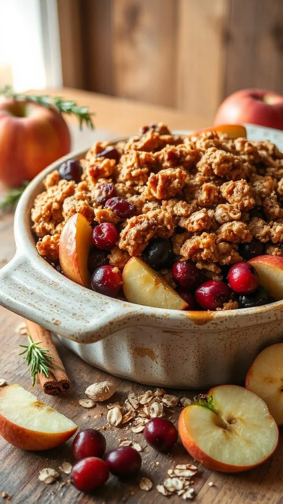 fall fruit crumble dessert