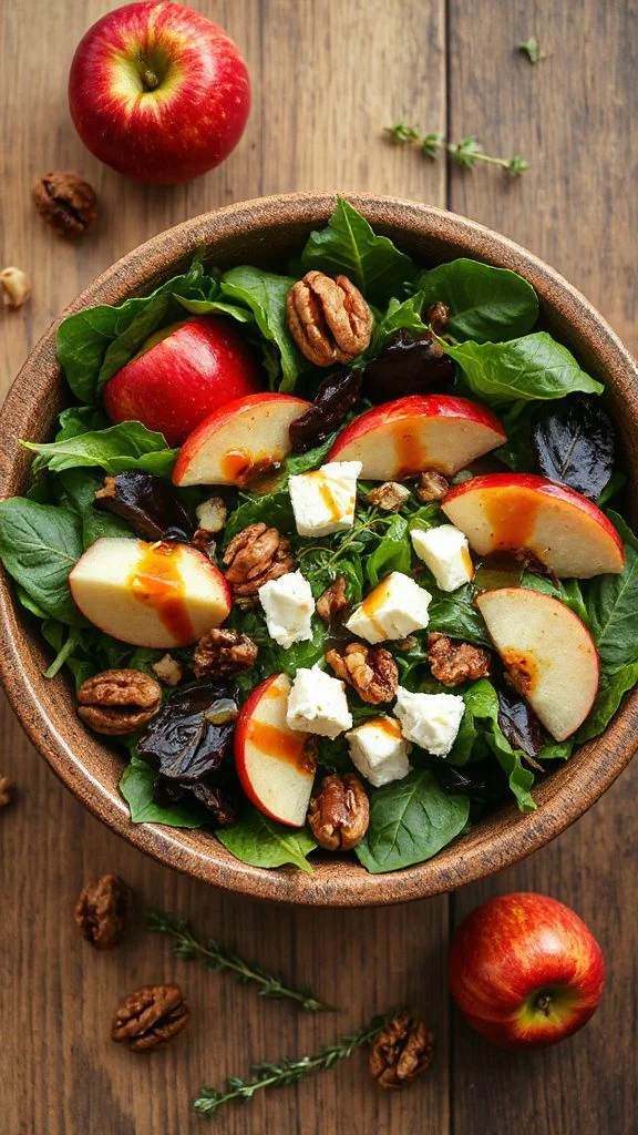 hearty apple walnut salad