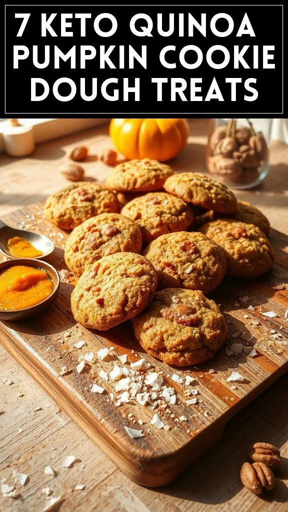 7 Keto Quinoa & Pumpkin Cookie Dough Treats