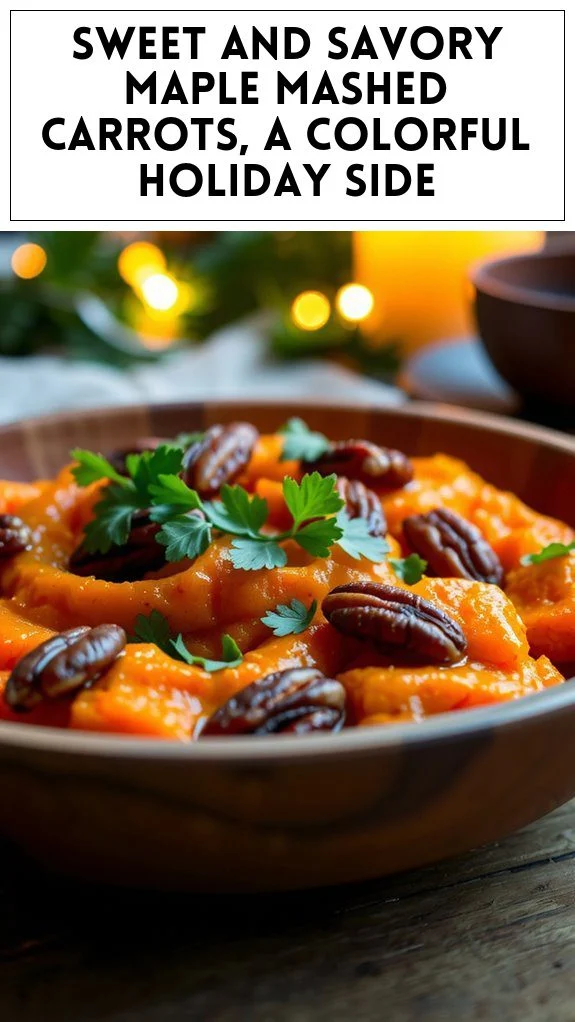 Sweet and Savory Maple Mashed Carrots, a Colorful Holiday Side