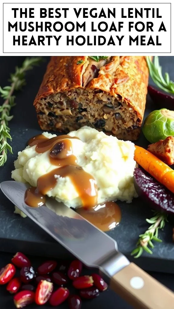 The Best Vegan Lentil Mushroom Loaf for a Hearty Holiday Meal