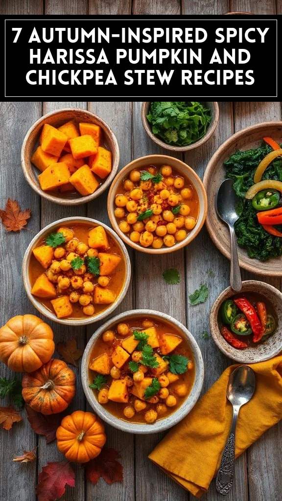 7 Autumn-Inspired Spicy Harissa Pumpkin and Chickpea Stew Recipes