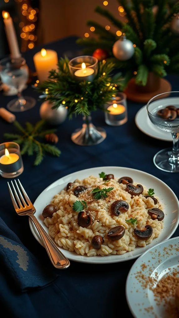 rich creamy mushroom risotto