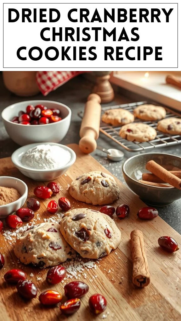 Dried Cranberry Christmas Cookies Recipe