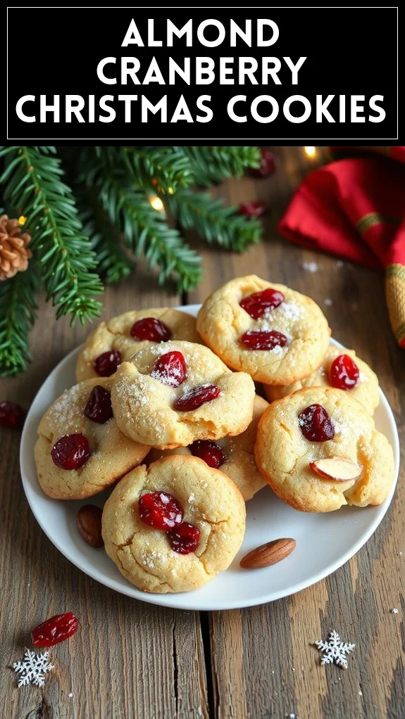 Almond Cranberry Christmas Cookies