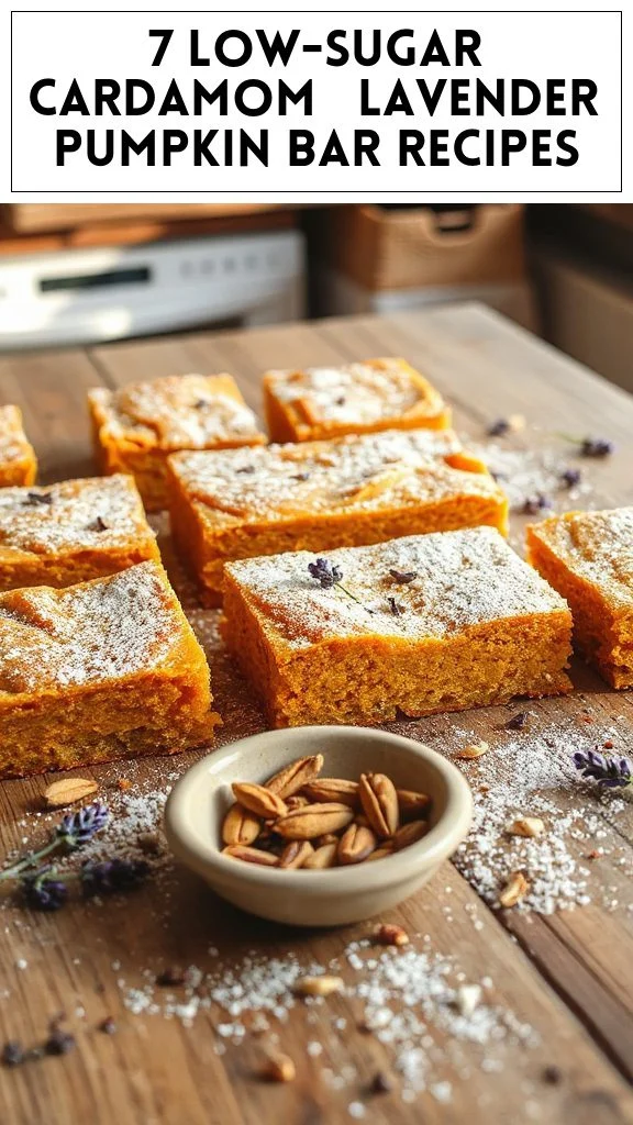 7 Low-Sugar Cardamom & Lavender Pumpkin Bar Recipes
