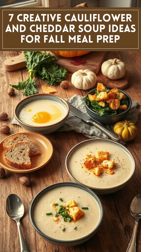 7 Creative Cauliflower and Cheddar Soup Ideas for Fall Meal Prep