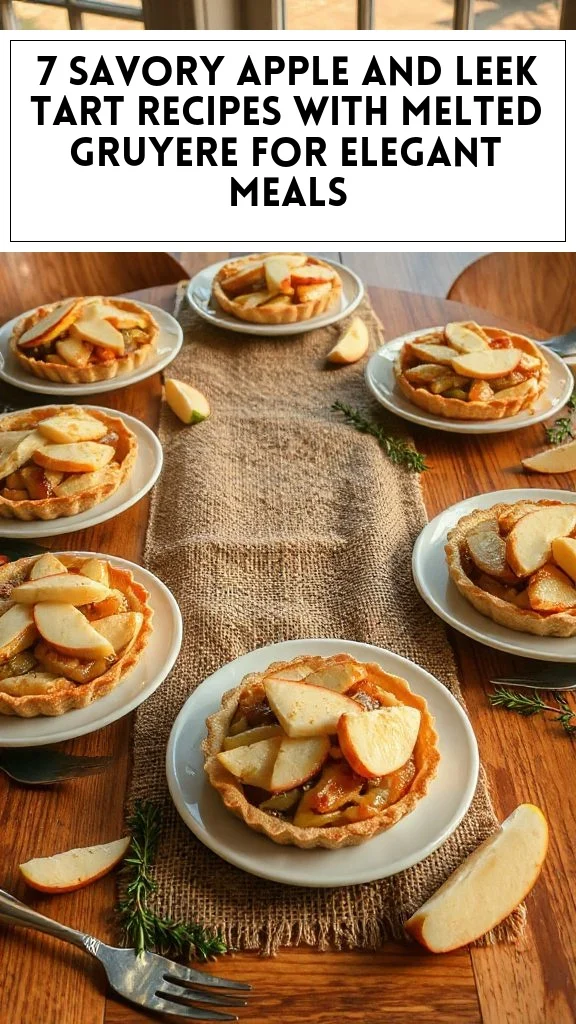 7 Savory Apple and Leek Tart Recipes With Melted Gruyere for Elegant Meals