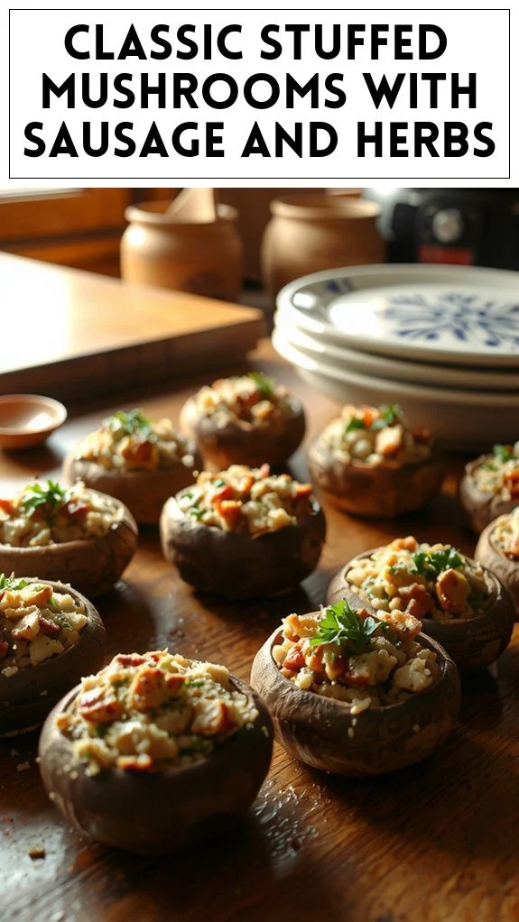 Classic Stuffed Mushrooms With Sausage and Herbs