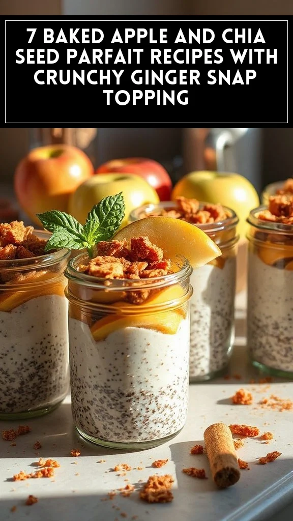 7 Baked Apple and Chia Seed Parfait Recipes With Crunchy Ginger Snap Topping