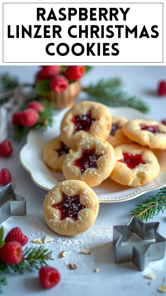 Raspberry Linzer Christmas Cookies