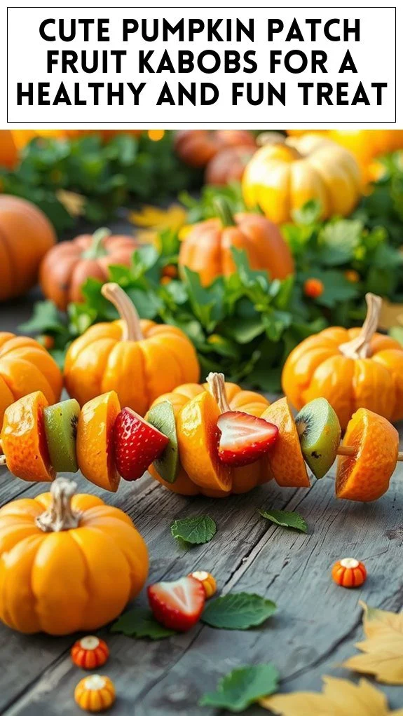 Cute Pumpkin Patch Fruit Kabobs for a Healthy and Fun Treat