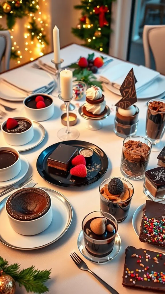 chocolate themed christmas desserts