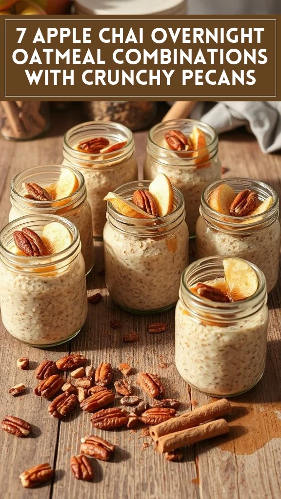 7 Apple Chai Overnight Oatmeal Combinations With Crunchy Pecans