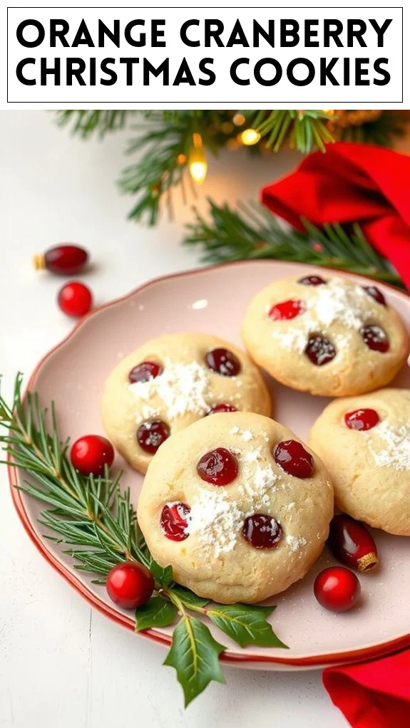 Orange Cranberry Christmas Cookies