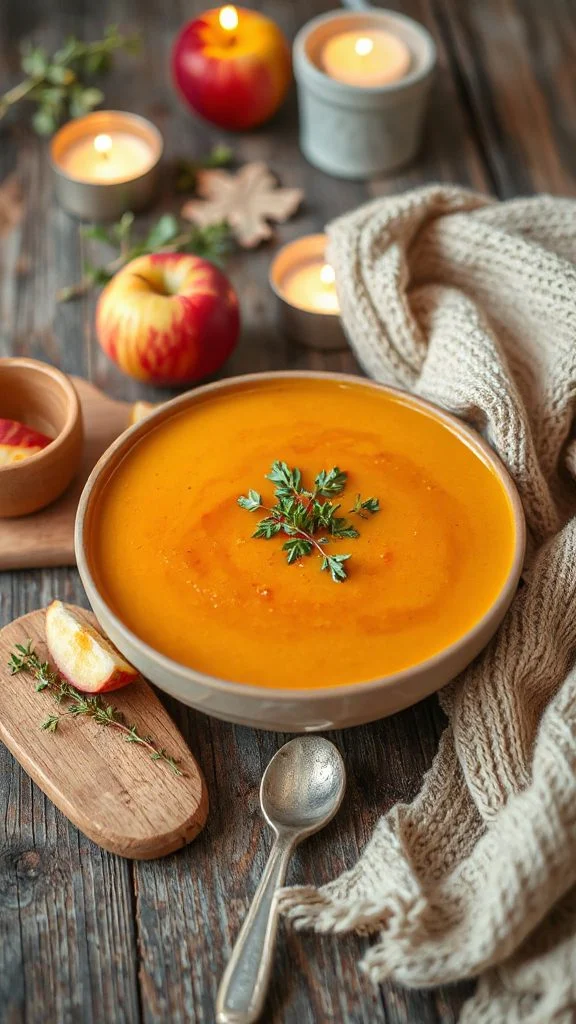 cozy fall apple soup
