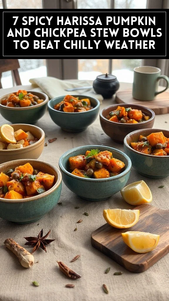 7 Spicy Harissa Pumpkin and Chickpea Stew Bowls to Beat Chilly Weather
