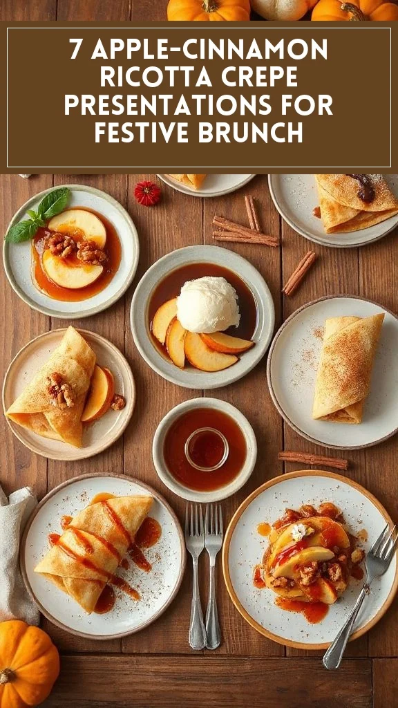 7 Apple-Cinnamon Ricotta Crepe Presentations for Festive Brunch