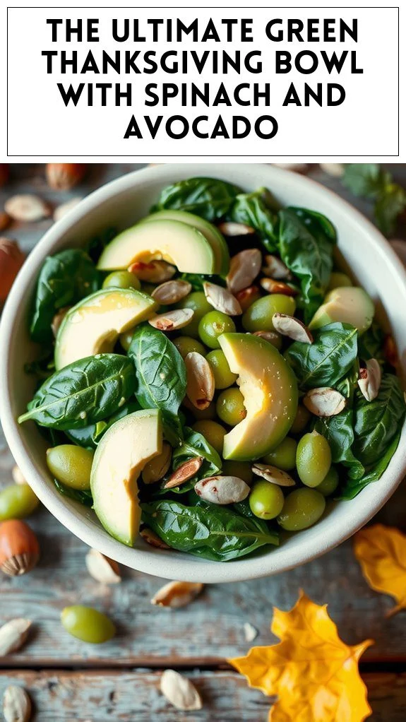 The Ultimate Green Thanksgiving Bowl With Spinach and Avocado