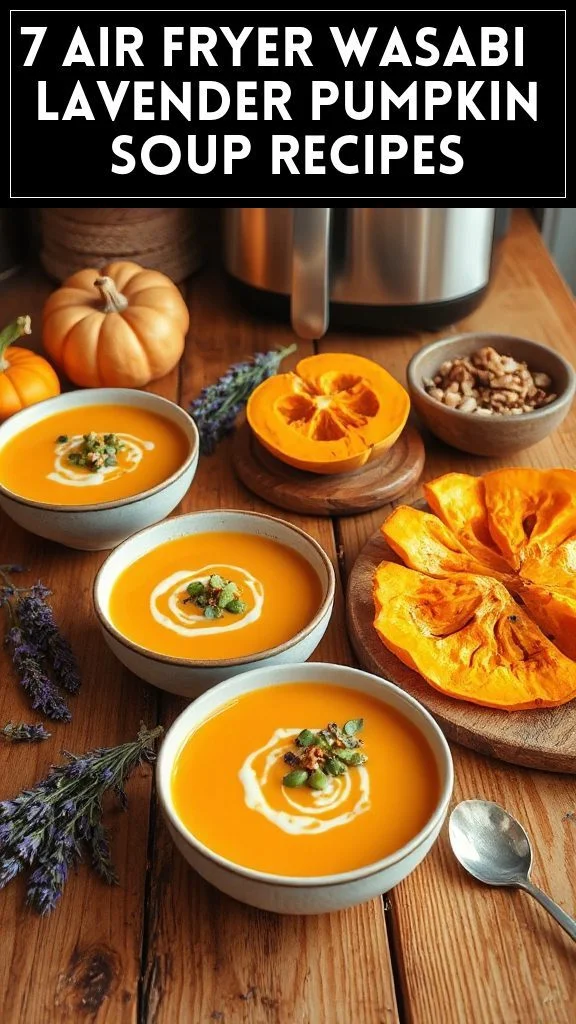 7 Air Fryer Wasabi & Lavender Pumpkin Soup Recipes