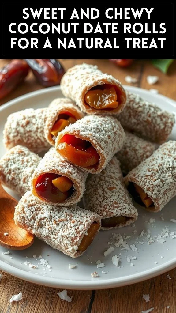 Sweet and Chewy Coconut Date Rolls for a Natural Treat
